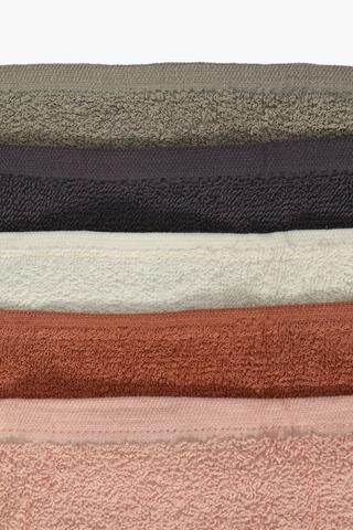 5 Pack Earth Midtones Face Cloth