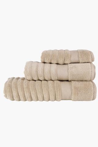 Taupe Ripple Zero Twist Long Face Cloth