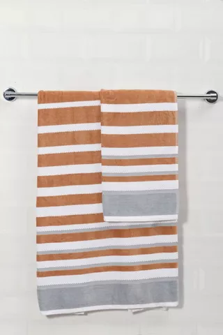 Dobby Textured Stripe Cotton Towel