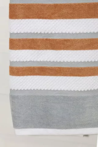 Dobby Textured Stripe Cotton Towel