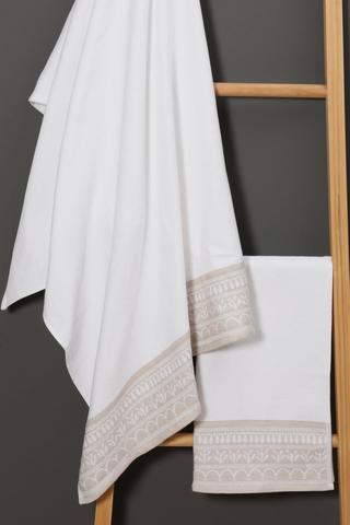 Jacquard Text Linen Border Towel