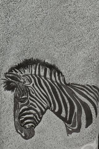 Cotton Embroidered Zebra Border Towel