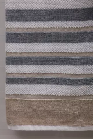 Stripe Textured Border Towel