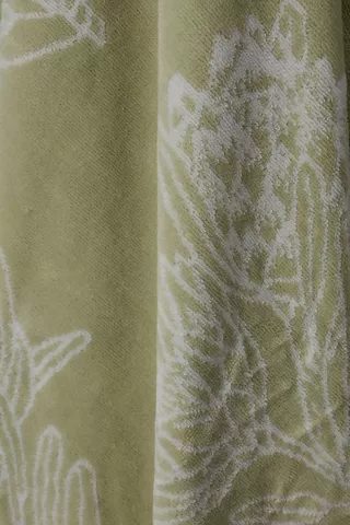 Jacquard Protea Cotton Border Towel