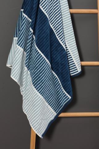 Dobby Multi Stripe Border Towel