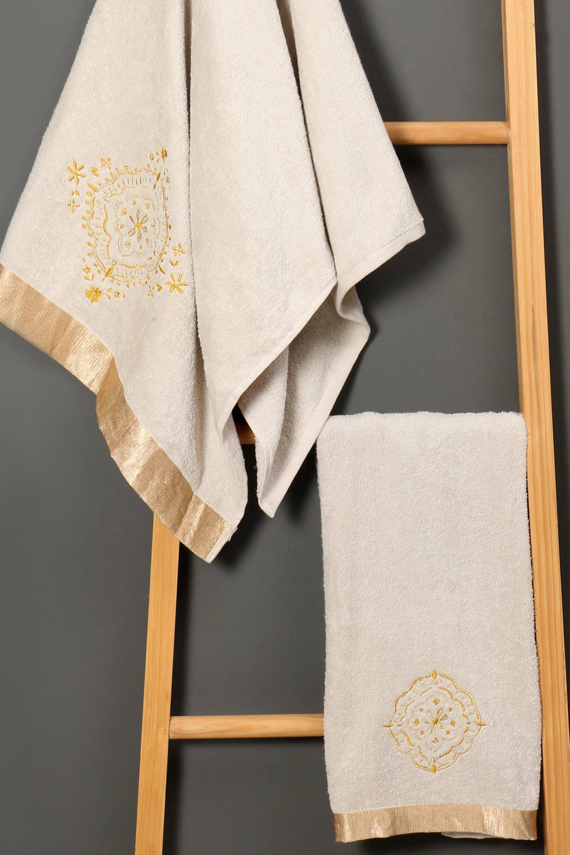 Embroidered Bernadine Cotton Towel