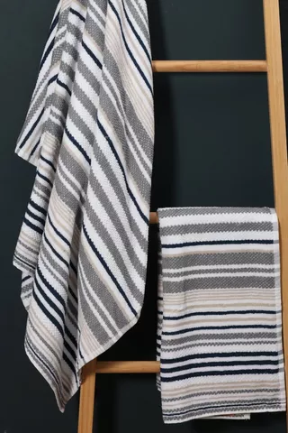Dobby Cotton Textured Stripe Towel