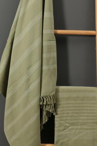 Dobby Hamman Stripe Border Towel