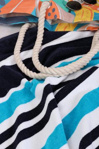 Nautical Stripe Beach Towel