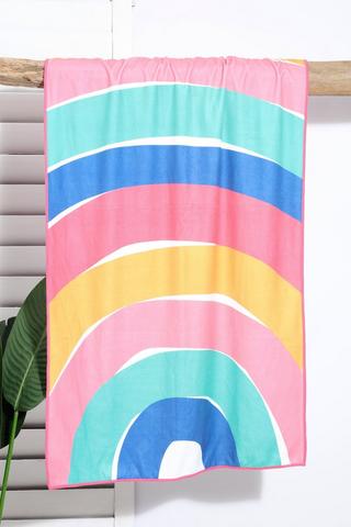 Microfibre Printed Rainbow Beach Towel 70x130CM