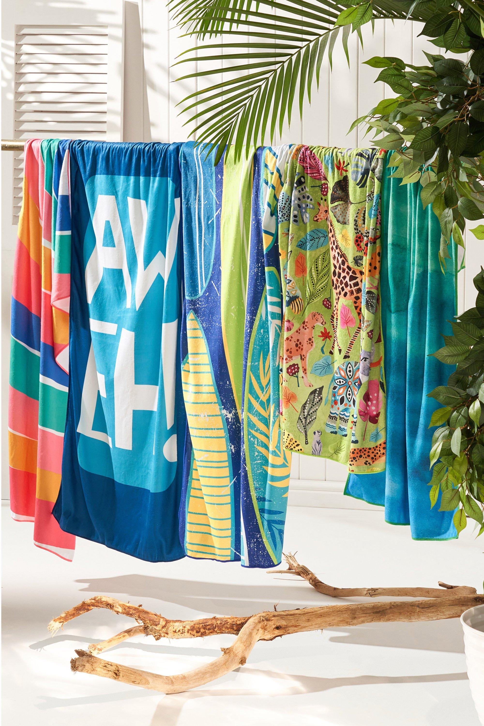 Microfibre Printed Rainbow Beach Towel 70x130CM