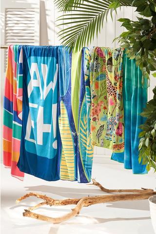 Microfibre Printed Tye Dye Beach Towel