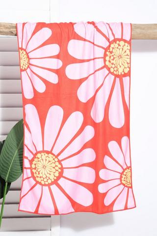 Microfibre Printed Daisy Beach Towel