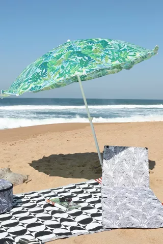 Tropical Leaf Beach Umbrella Extra Large 220CM