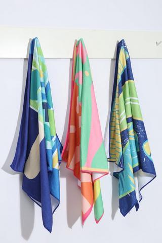 Microfibre Printed Abstract Beach Towel 70x130CM