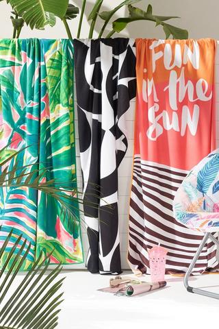 Microfibre Printed Large Shapes Beach Towel 80x150CM