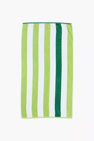 Cotton Cabana Diagonal Classic Stripe Beach Towel, 70x130cm