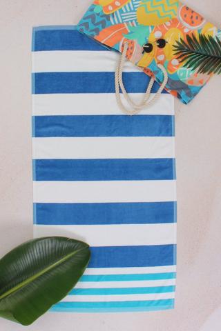 Cabanna Coffee Bay Stripe Beach Towel
