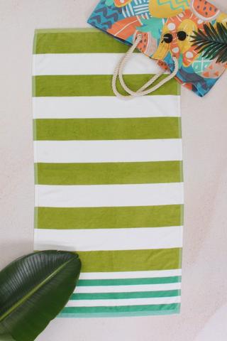 Cabanna Coffee Bay Stripe Beach Towel