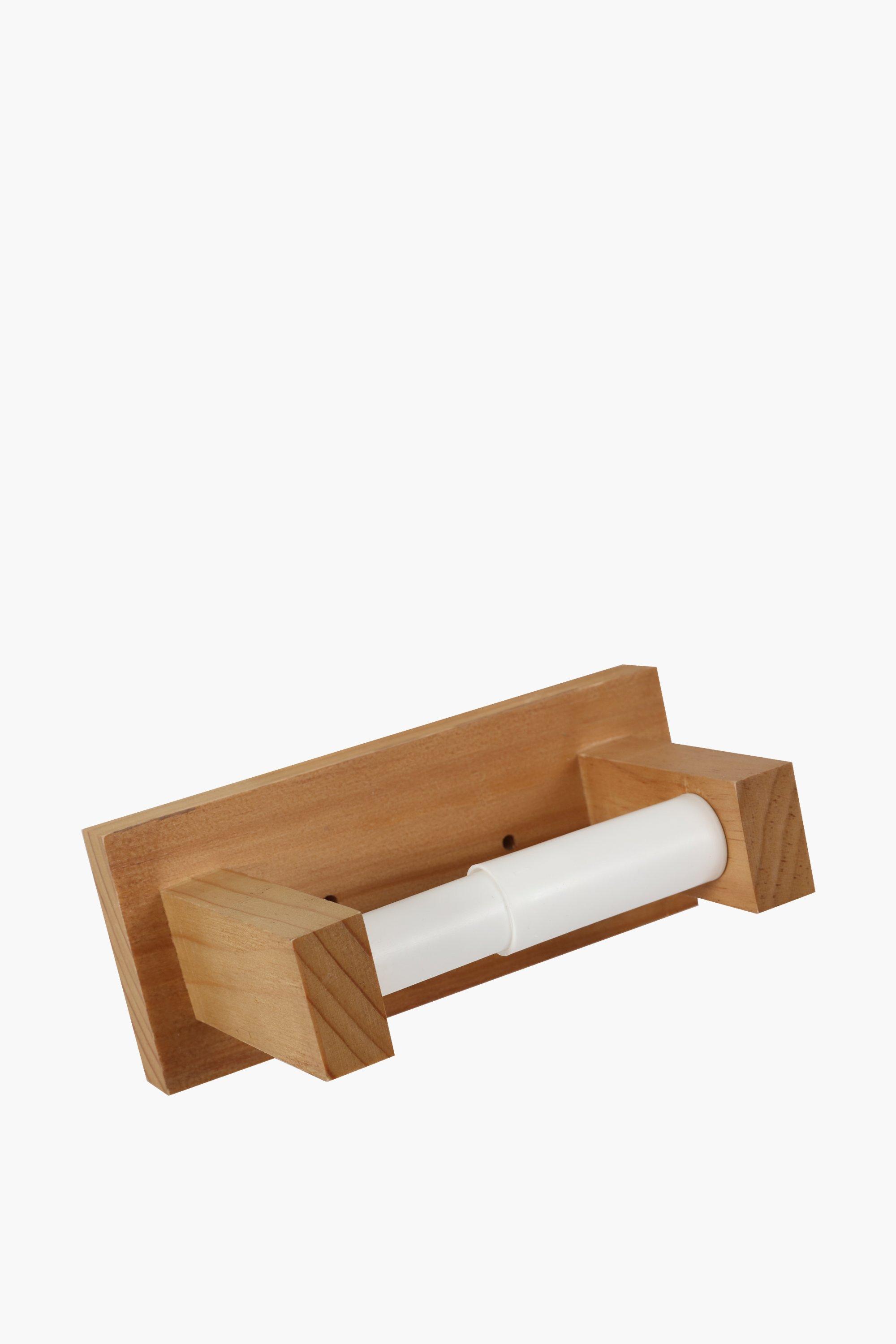 Bamboo Single Toilet Paper Roll Holder