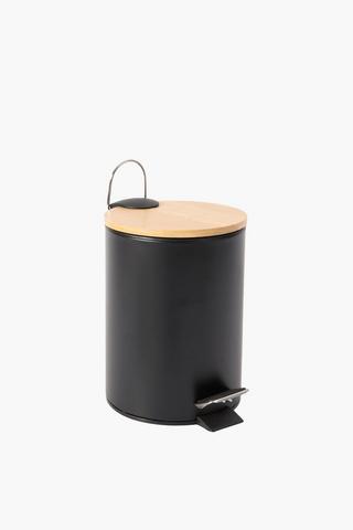 Push Pedal Bamboo Bin