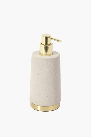 Cement And Gold Trim Dispenser