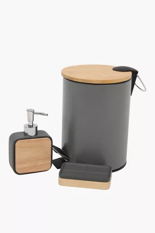 Resin And Bamboo Soap Dispenser
