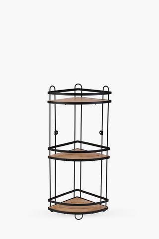 Bamboo 2 Tier Corner Rack