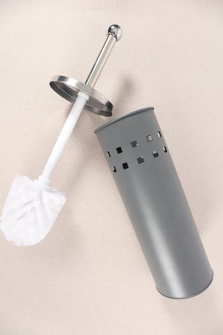 Cut Metal Toilet Brush Grey