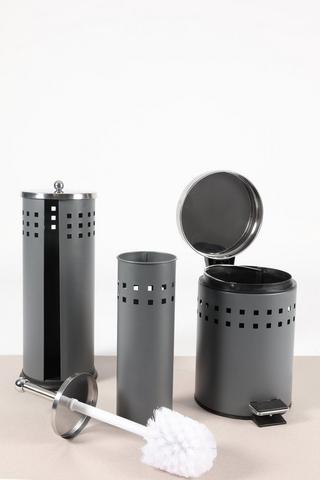 Cut Metal Toilet Brush Grey