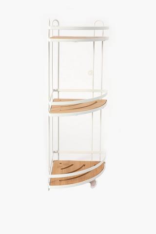 Bamboo 3 Tier Corner Rack