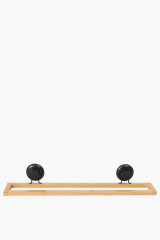 Wooden Towel Rail With Suction Nozzle