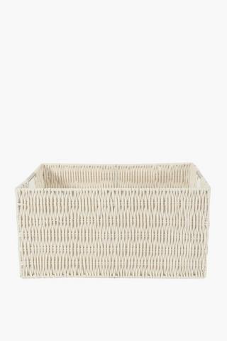 Plastic Woven Utility Square Basket, Extra Large