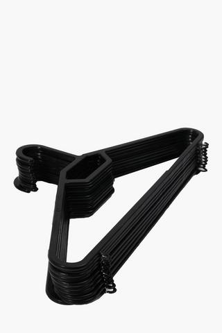 Plastic Hangers Black 10 Pack