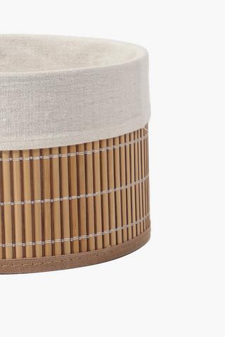 Round Bamboo Utility Basket Small
