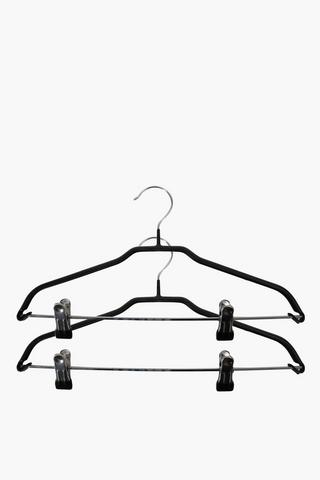 Pack 1000 black wooden hangers with bar