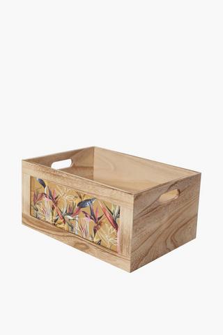 Strelitzia Wooden Crate, Large