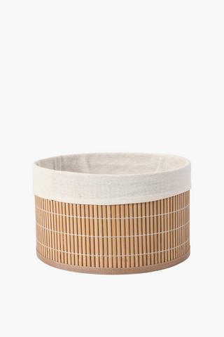 Round Bamboo Utility Basket Medium