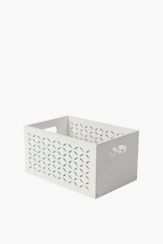 Zig Zag Wooden Crate, Medium