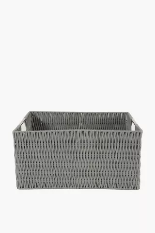 Plastic Woven Utility Square Basket, Extra Large