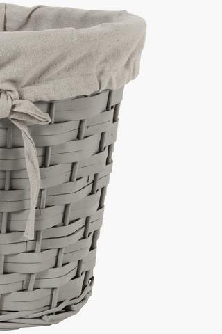 Woven Wooden Lined Bin