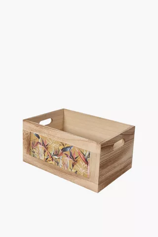 Strelitzia Wooden Crate, Medium