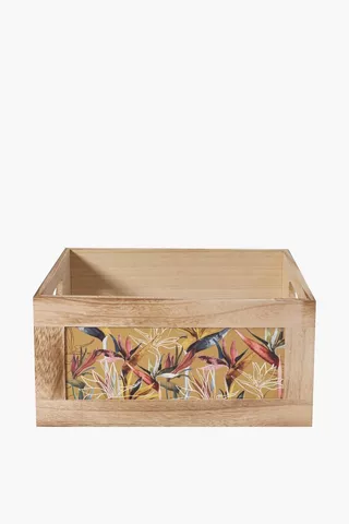 Strelitzia Wooden Crate, Medium