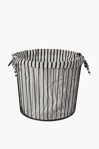 Pinstripe Wire Basket, Medium