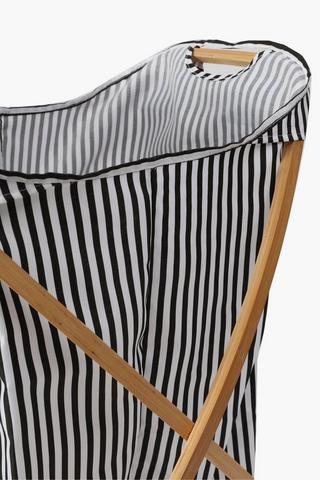 Pinstripe Butterfly Laundry Basket, Large