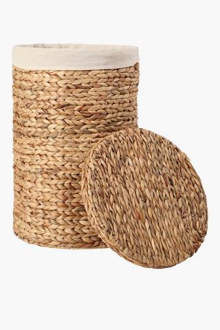 Round Hyacinth Laundry Basket