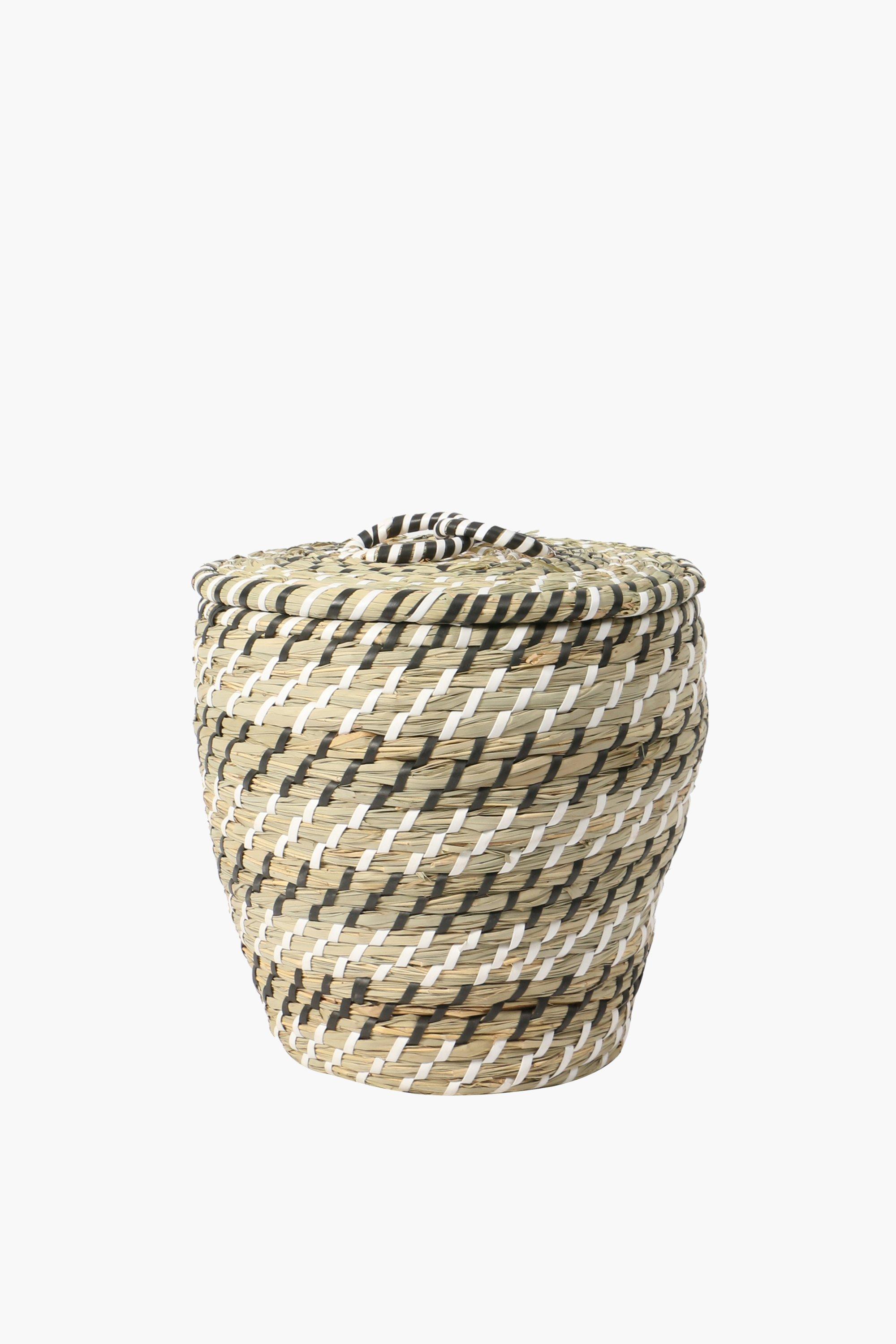 Straw Laundry Basket Small