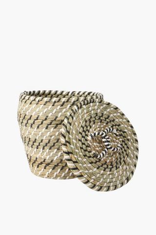 Straw Laundry Basket Small