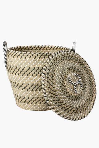 Straw Laundry Basket Large