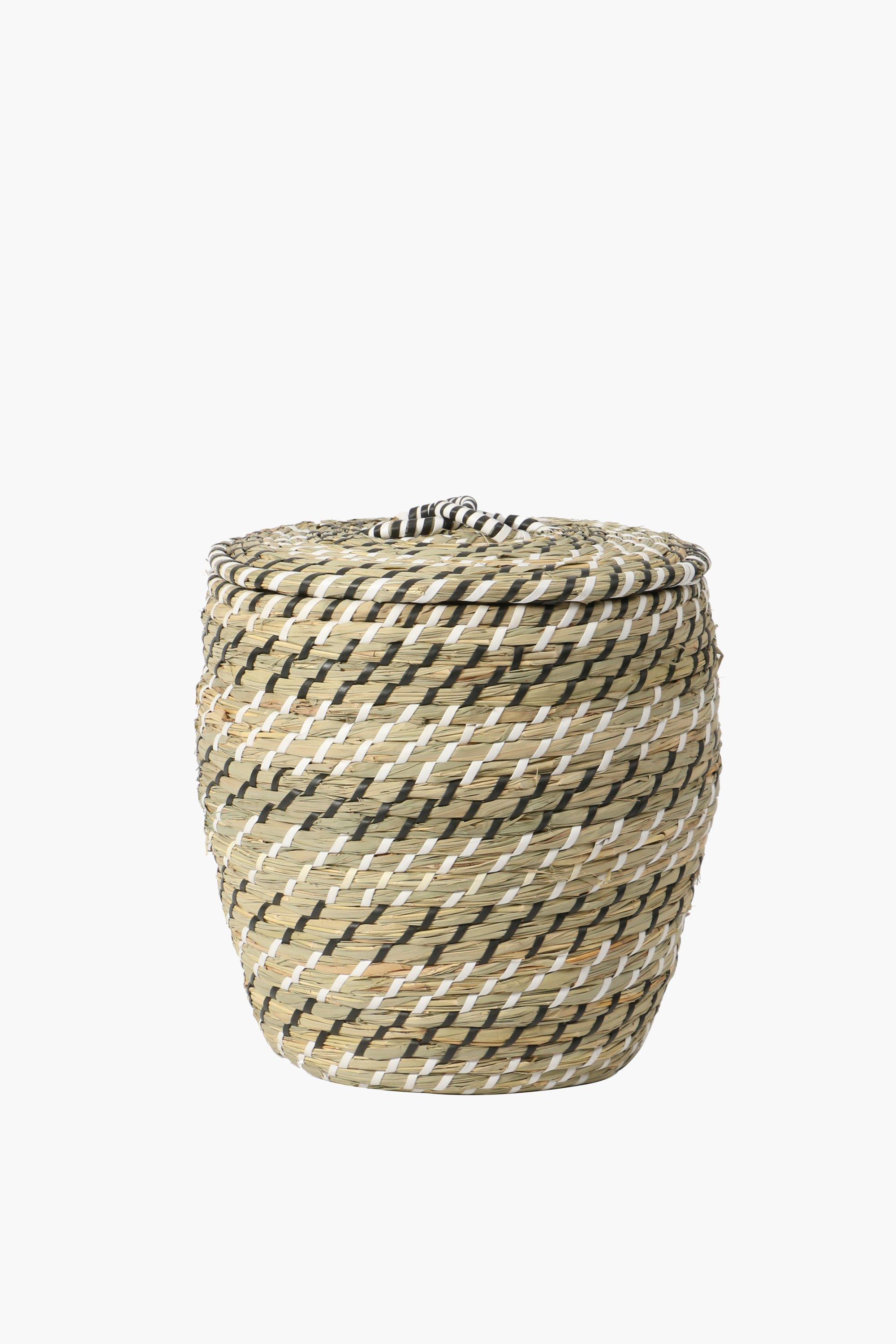 Straw Laundry Basket Medium
